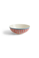 Porcelain Salad Bowl - Jungle Parrot Red