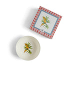 Porcelain Salad Bowl - Jungle Parrot Red