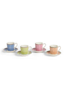 Coffee Set Porcelain X4 - Sariska Assorted