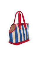 Dog Bag - Stripes Blue Natural
