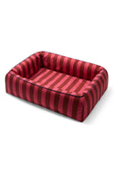 Dog Bed Large - Stripes Old Pink Rust