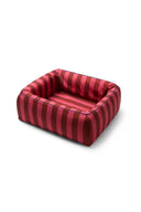 Dog Collar - Stripes Rust White
