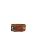 Dog Collar - Stripes Mustard White