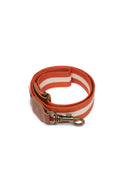 Dog Leash - Stripes Rust White