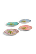 Dessert Set Plate X4 in Porcelain - Banano Assorted