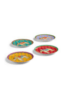 Dessert Set Plate X4 in Porcelain - Elephant Assorted