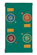 Masonite Placemat 34Cm - Gold Boule Flower Green
