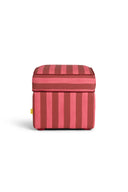Pouf Quadrato - Stripes Old Pink Rust
