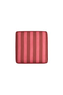 Square Ottoman - Stripes Old Pink Rust