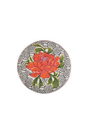 Ottoman Camelia Black - Stripes Maroon Orange