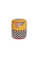 Pouf Corolla Gold - Big Check Black White