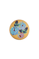 Pouf Nizam Mustard - Stripes Blue Natural