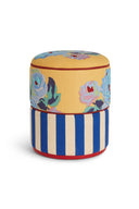 Ottoman Nizam Mustard - Stripes Blue Natural