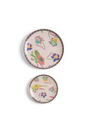 Porcelain Set Plate Of 2 - Japanese Pink