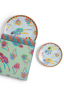 Porcelain Set Plate Of 2 - Japanese Light Blue
