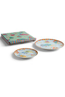 Set Di 2 Piatti In Porcellana - Japanese Light Blue