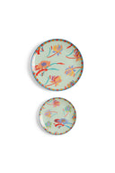 Porcelain Set Plate Of 2 - Japanese Green