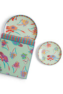 Porcelain Set Plate Of 2 - Japanese Green