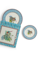 Porcelain Set Plate Of 2 - Jungle Parrot Blue