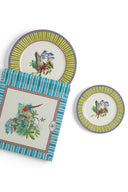 Porcelain Set Plate Of 2 - Jungle Parrot Green