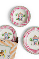 Porcelain Plate Set Of 3 - Sariska Pink