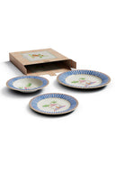 Set Di 3 Piatti In Porcellana -  Sariska Blue