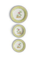 Porcelain Plate Set Of 3 - Sariska Green