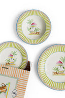 Porcelain Plate Set Of 3 - Sariska Green