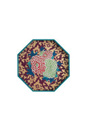Octagonal Tray - Arabesque Corolla Aubergine Gold