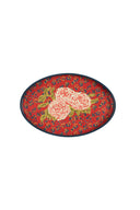 Oval Tray - Leopard Flower Red