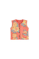 Gilet Bambino Damask Design Red