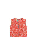 Gilet Bambino Damask Design Red