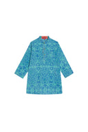 Kids Kurta - Damask Design Blue