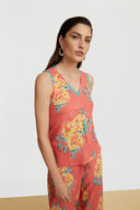 Banyan Top - Leopard Flower Old Pink
