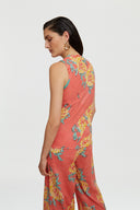 Banyan Top - Leopard Flower Old Pink