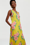 Abito Cheack Leopard Flower Yellow
