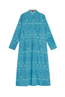 Kurta Lunga Damask Design Blue