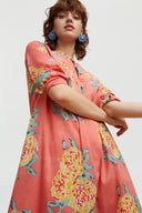 Kurta Lunga Leopard Flower Old Pink