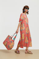Kurta Lunga Leopard Flower Old Pink