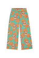 Myanmar Pants - Star Flower Aqua