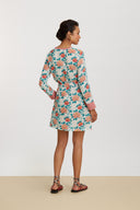 Alise Mini Dress - Missing Check Humayums Flower White