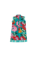 Kids Spring Dress - Nizam Allover Ferozi