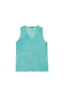 Banyan Top - Mini Stripes Ferozi