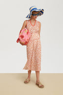Abito Check Leopard Touch Small Red