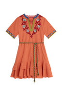 Cherry Mini Dress - Old Pink