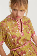 Cherry Dress - Toile De Jouy Chutney