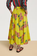 Circle Skirt - Kimono Crisantemo Lemon