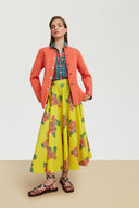 Circle Skirt - Kimono Crisantemo Lemon