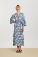 Ethesian Dress - Saheli Ikat Indigo