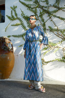 Ethesian Dress - Saheli Ikat Indigo